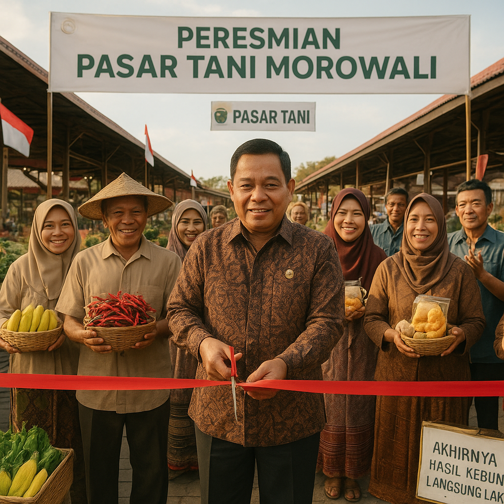 Bupati Morowali Resmikan Pasar Tani, Warga: "Akhirnya Hasil Kebun Langsung Laku"