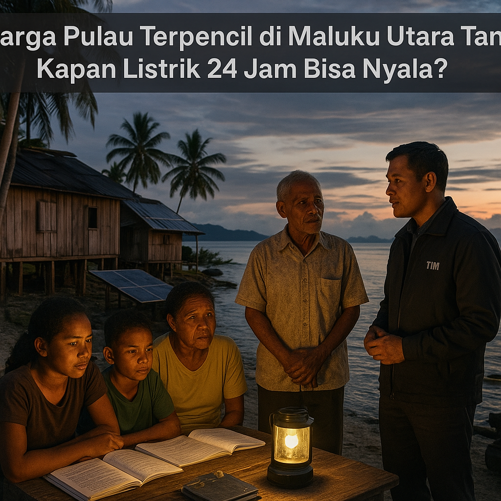 Warga Pulau Terpencil di Maluku Utara Tanya: Kapan Listrik 24 Jam Bisa Nyala?