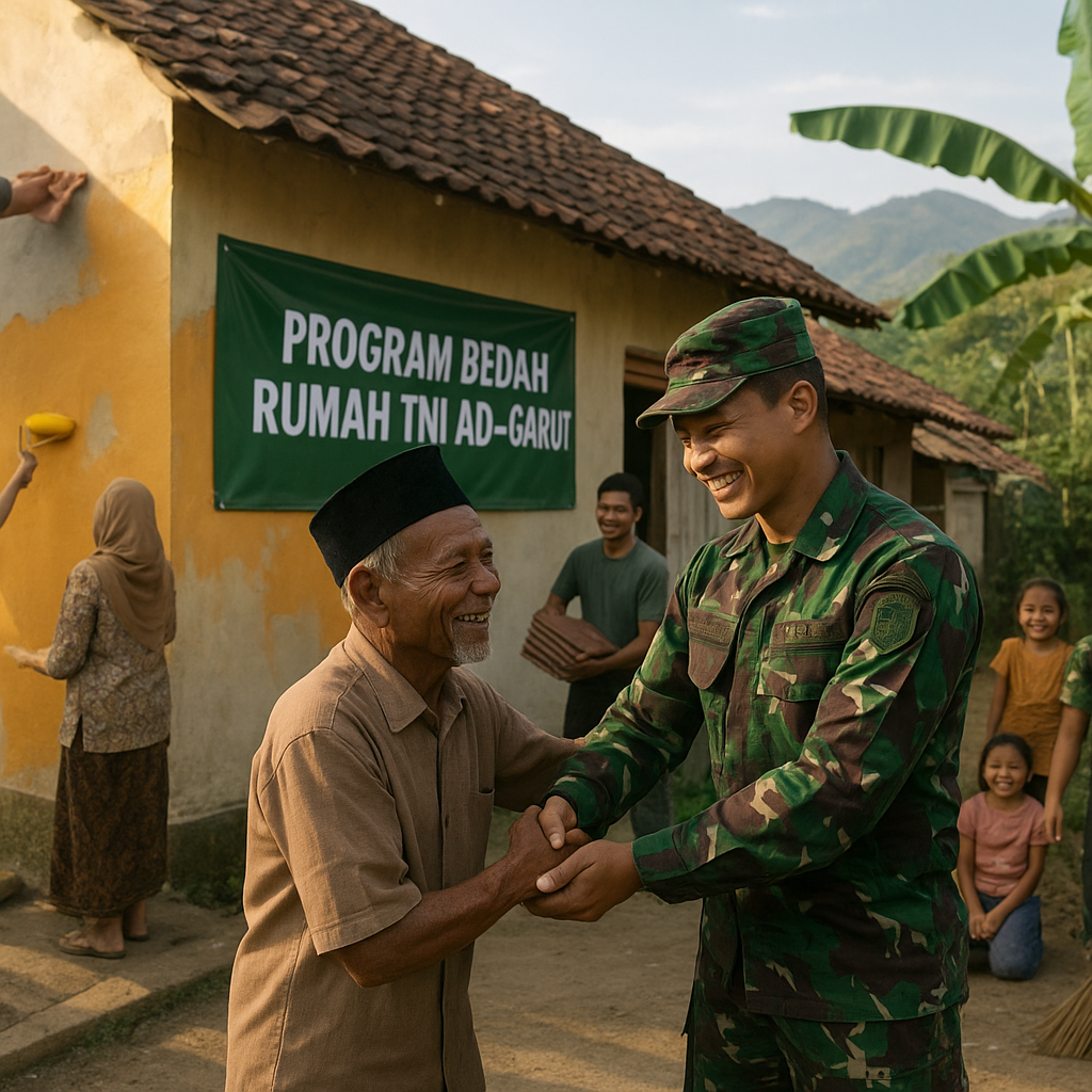 Program Bedah Rumah TNI AD di Garut Ubah Duka Menjadi Sukacita Keluarga Pa Atim