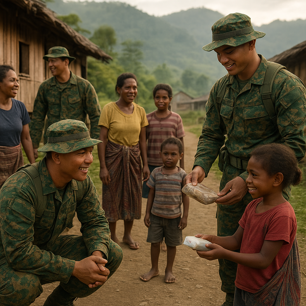 Kilas Pelosok Paniai: Dari Patroli sampai Jadi Sahabat, Begitulah Marinir Memasuki Hati Warga