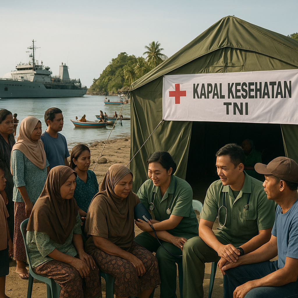 Bhakti TNI di Pulau Terpencil: Kapal Kesehatan Tiba di Kepulauan Sangihe