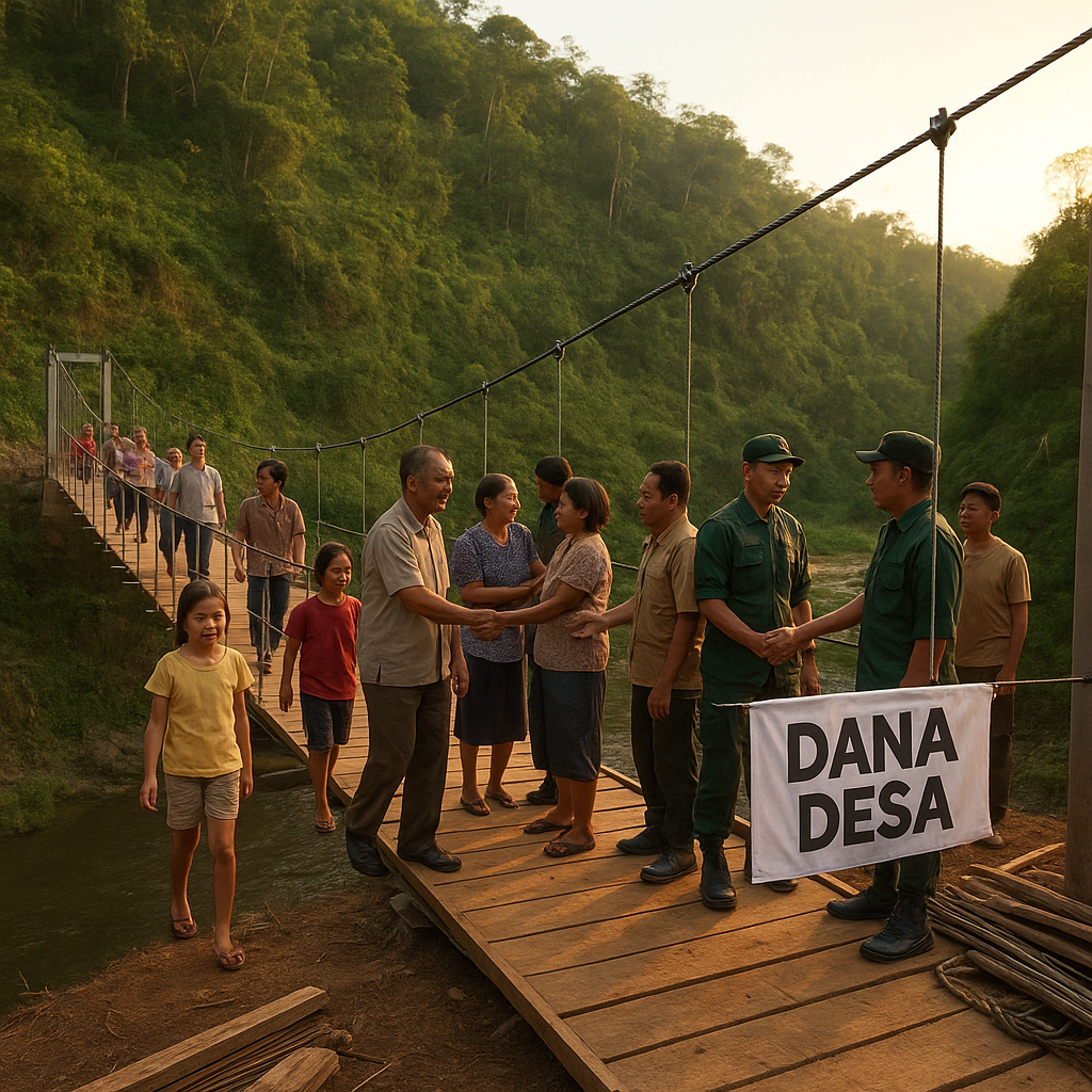 Jembatan Gantung di Desa Kalibening Akhirnya Diperbaiki, Warga Tidak Lagi Harus Memutar 10 Km
