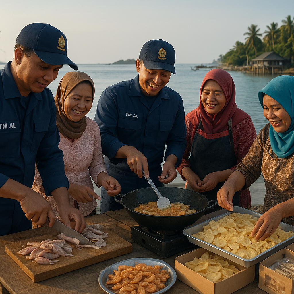 Kisah Prajurit TNI AL Bantu Ibu-ibu Pesisir Kepulauan Seribu Olah Hasil Laut Jadi Keripik