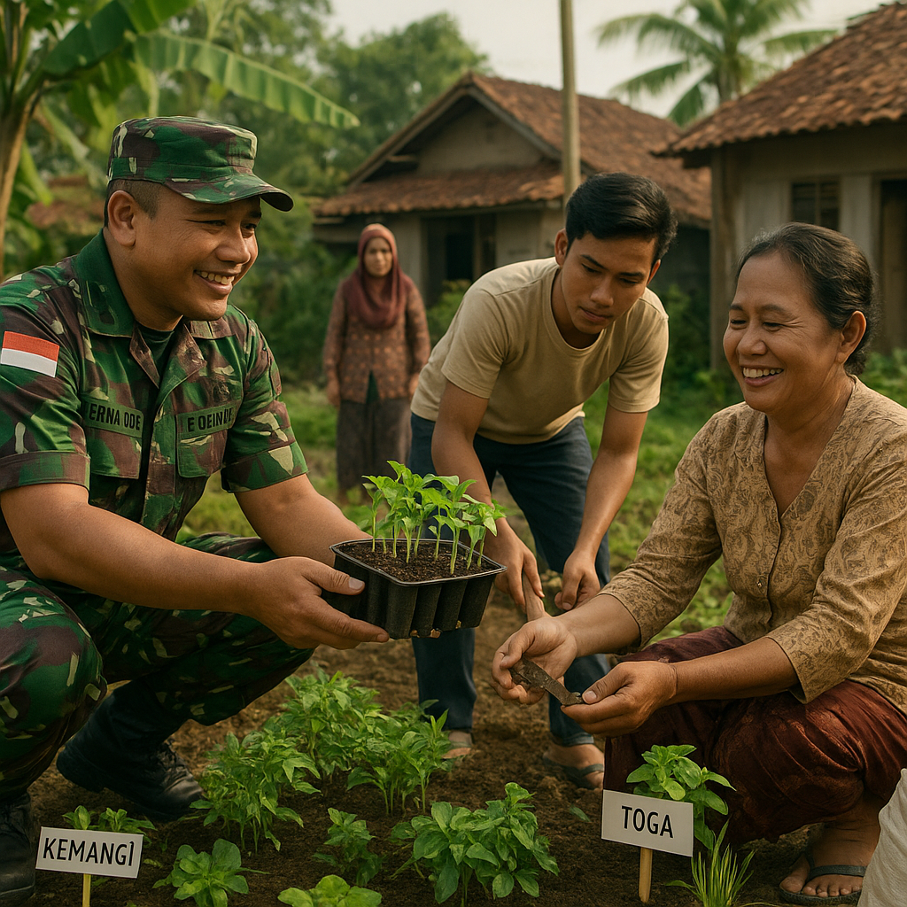 Babinsa Desa Tlogowungu Aktif Bimbing Kelompok Tani Manfaatkan Lahan Pekarangan