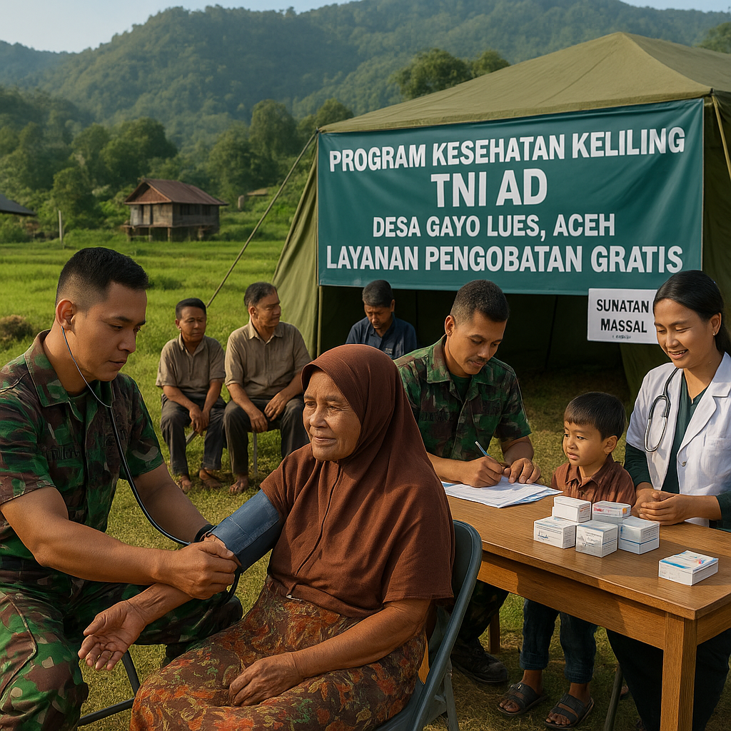 Program Kesehatan Keliling TNI AD: Warga Desa Pegunungan Aceh Kini Bisa Berobat Gratis