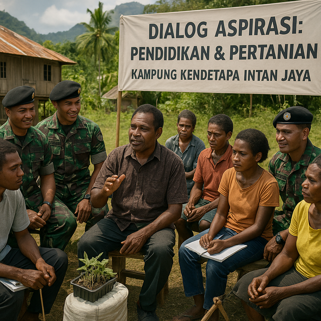 Satgas Yonif 113 Jembatani Aspirasi Warga Kendetapa Intan Jaya