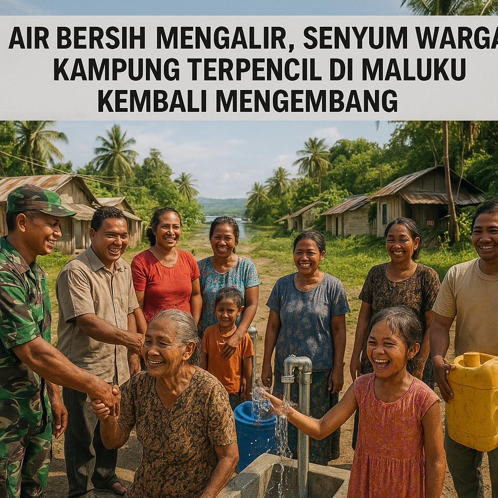 Air Bersih Mengalir, Senyum Warga Kampung Terpencil di Maluku Kembali Mengembang