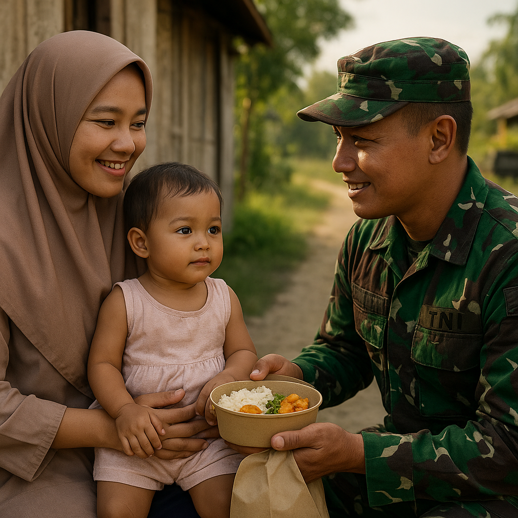 Balita di Desa Pelosok Aceh Sembuh dari Gizi Buruk Usai Rutin Disuplai Makanan Sehat oleh Posko TNI