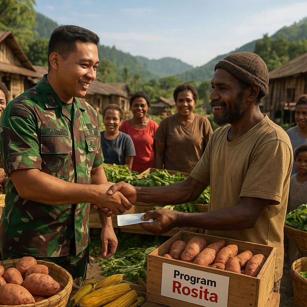 Borong Hasil Tani Warga, Prajurit TNI Bantu Gerakkan Ekonomi Kampung di Nduga