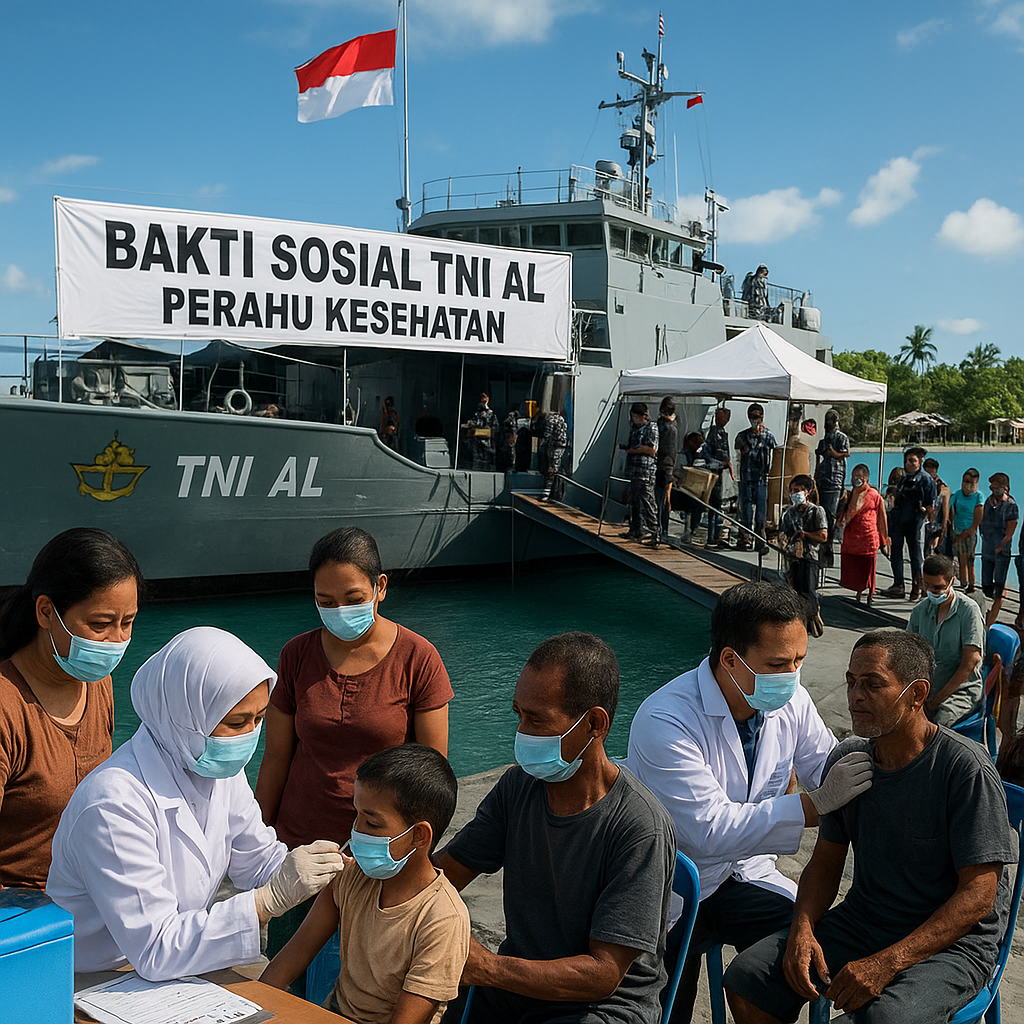 Bakti Sosial TNI AL: Perahu Kesehatan Layani Warga Pulau-Pulau Kecil di Maluku