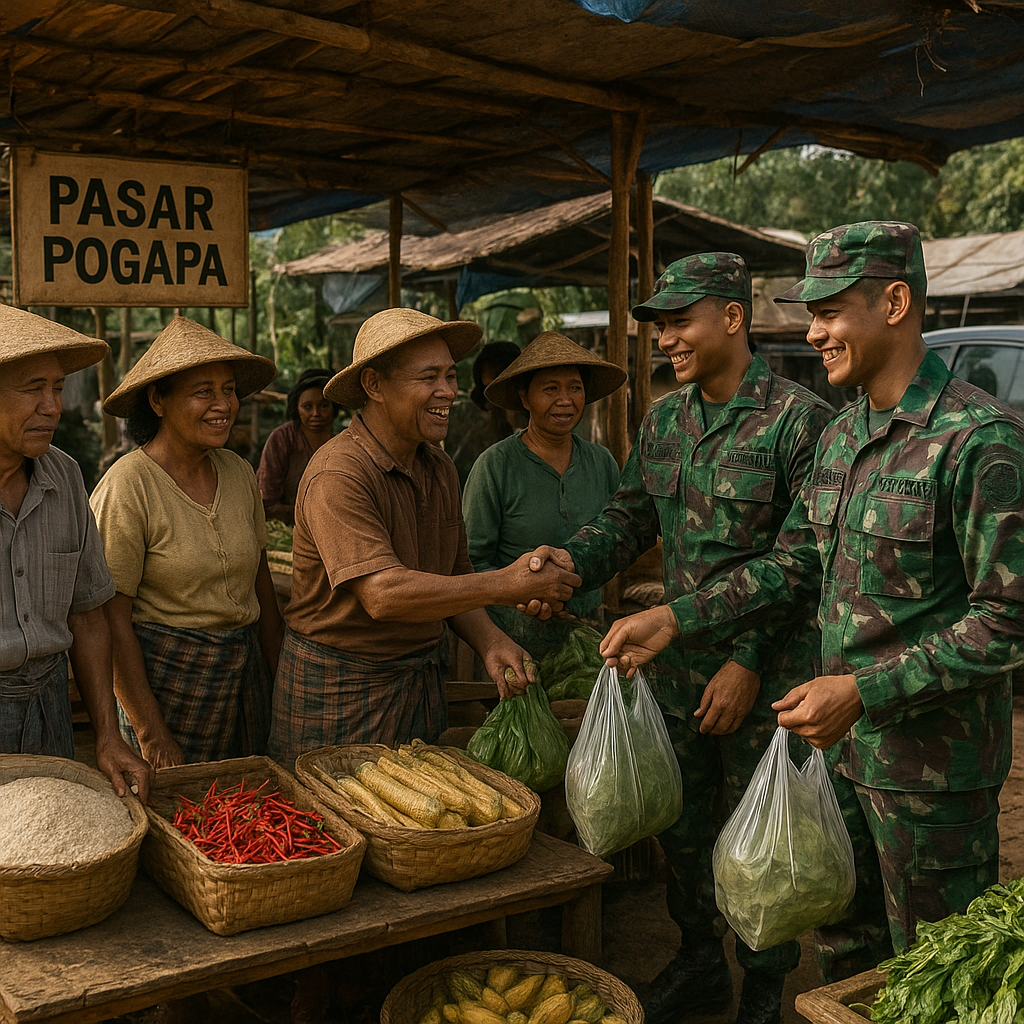 Prajurit Jadi Pembeli Langsung, Hasil Panen Petani Pogapa Laris Manis