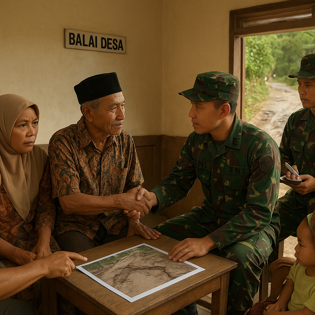 Warga Desa Terpencil Aspirasi Butuh Akses Jalan, TNI Janji Bantu Perjuangkan
