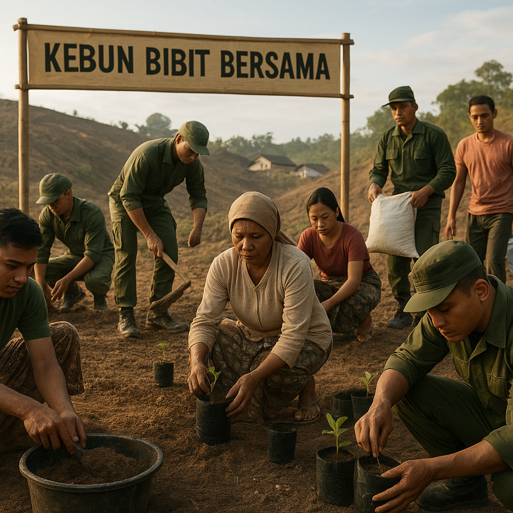 Kebun Bibit Bersama, TNI dan Warga Hijaukan Kembali Lahan Kritis