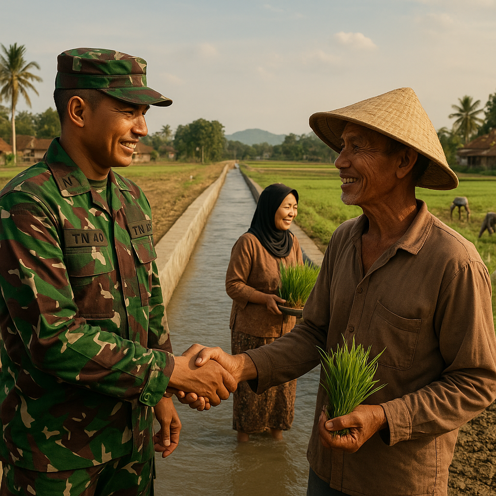 TNI AD Bangun Irigasi untuk Lahan Kering di Desa Tembelang, Petani Kini Bisa Tanam Sepanjang Tahun