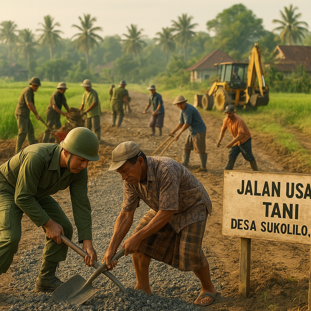 Program Teritorial TNI: Pembuatan Jalan Usaha Tani di Jawa Tengah Permudah Petani Akses Pasar