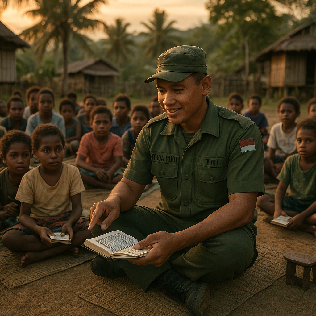 Kisah Prajurit TNI yang Jadi Guru Ngaji di Kampung Pelosok Papua