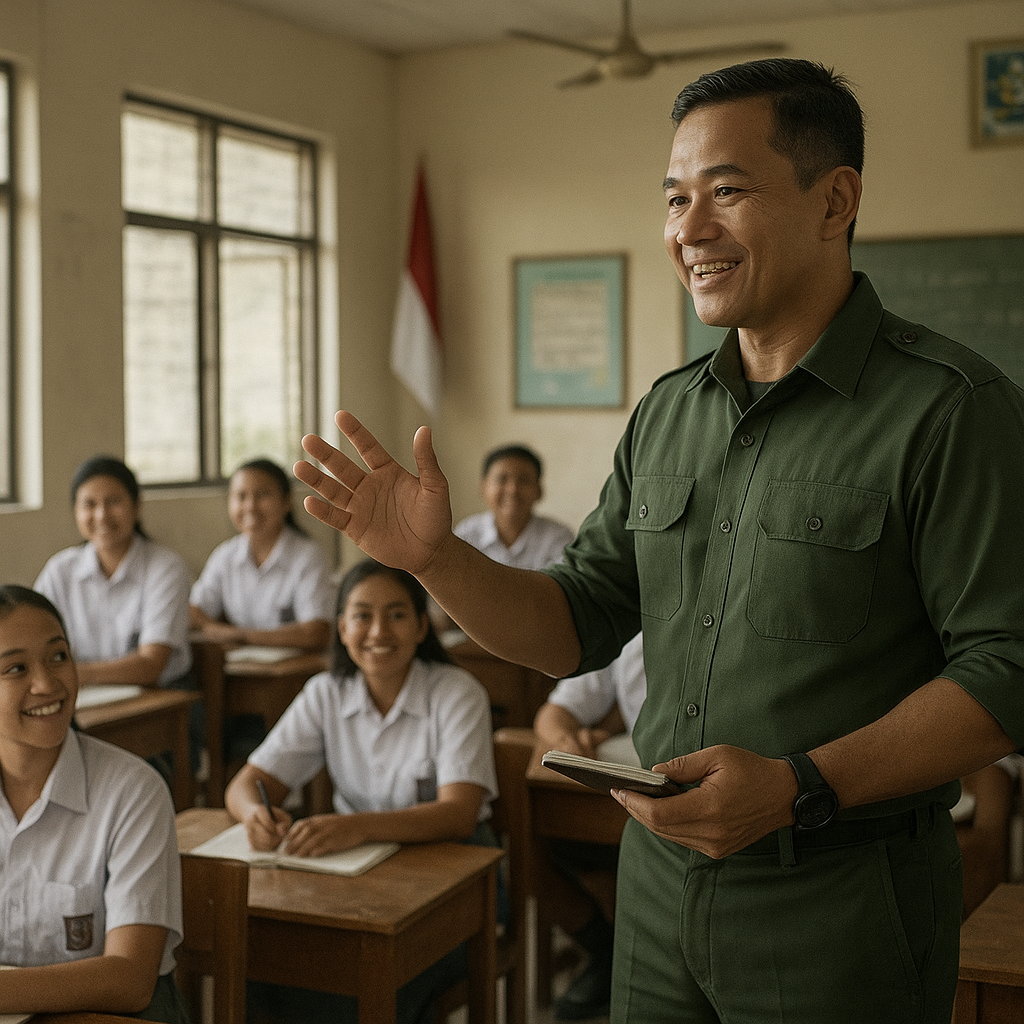 Dandim Jadi Guru Sehari, Ajak Pelajar di Belitung Pahami Bela Negara Lewat Cerita