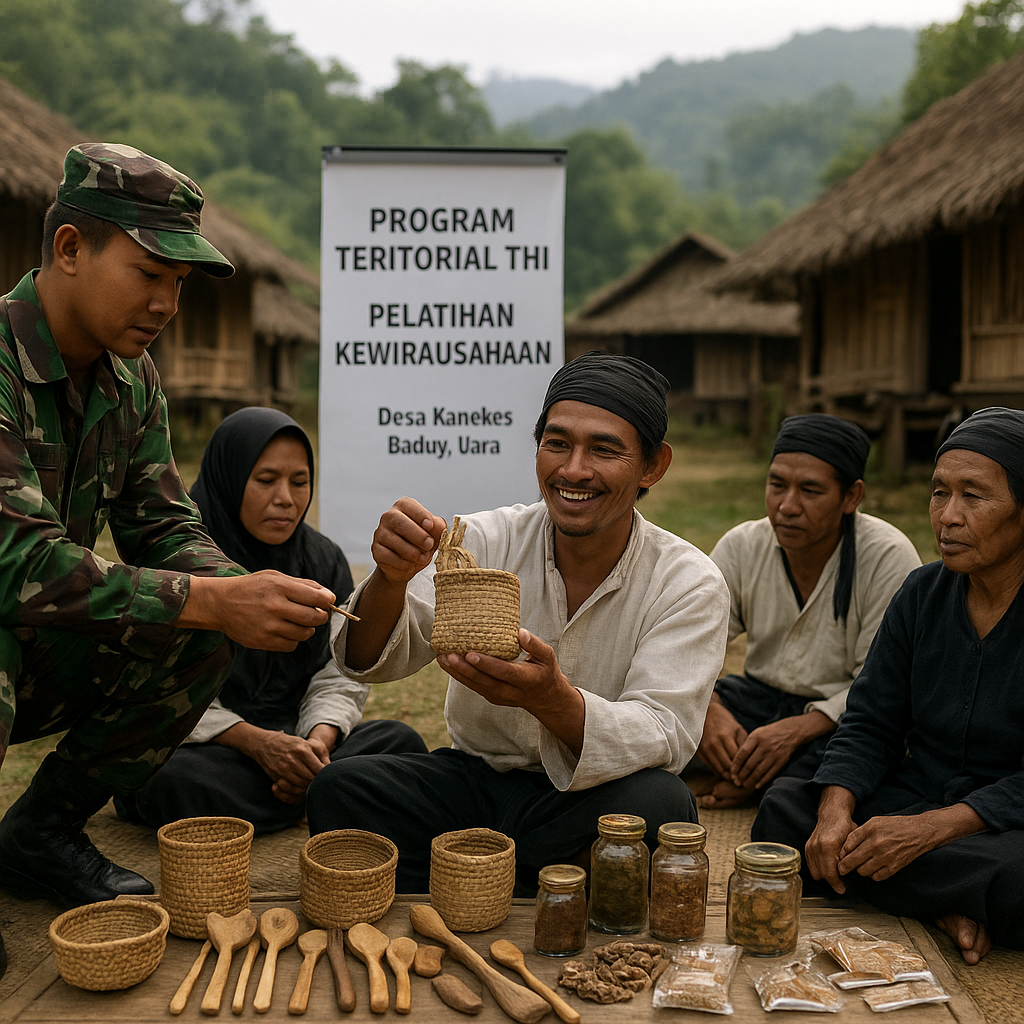 Program Teritorial TNI di Desa Baduy: Pelatihan Kewirausahaan