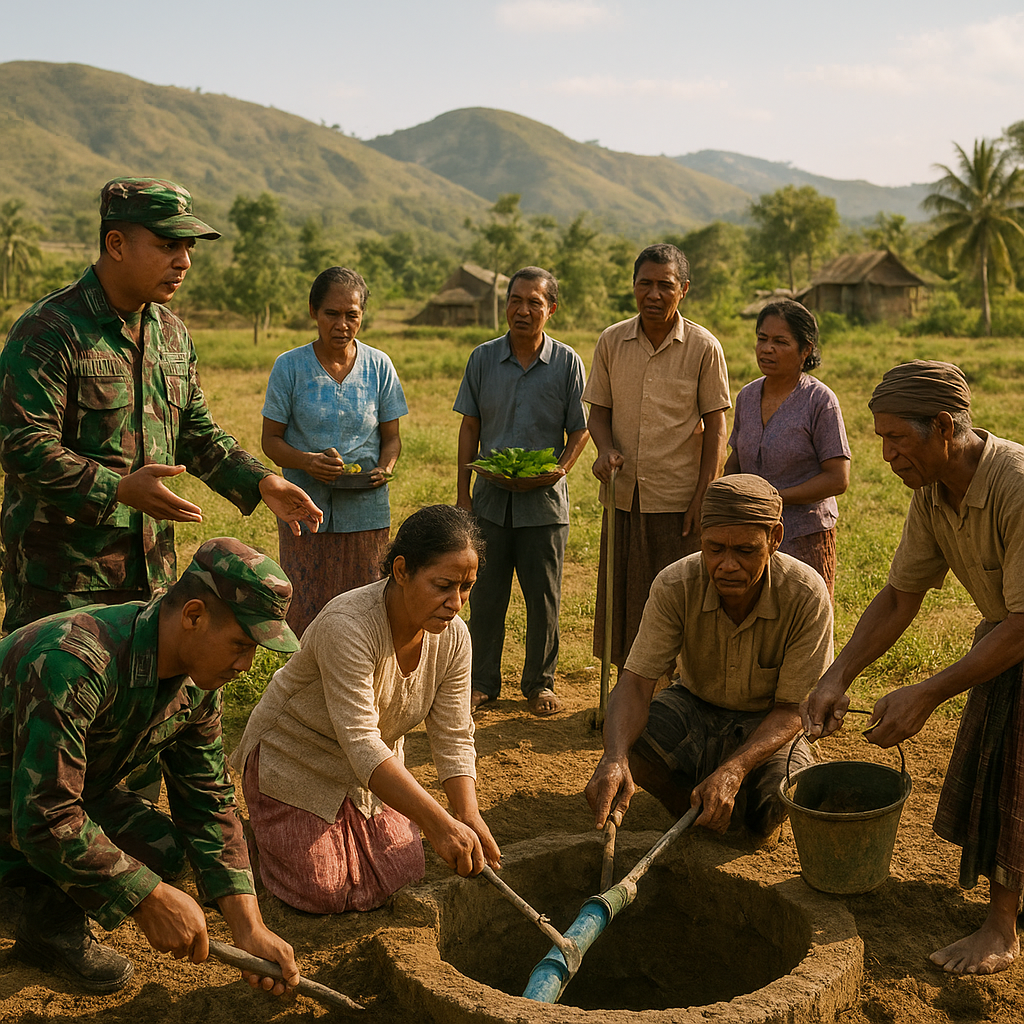 Program 'TNI Masuk Desa' di Flores: Dari Perbaikan Sumur hingga Pelatihan Pertanian