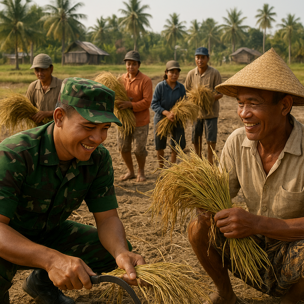 Babinsa Bantu Petani Kalsel Panen Raya di Tengah Kekeringan