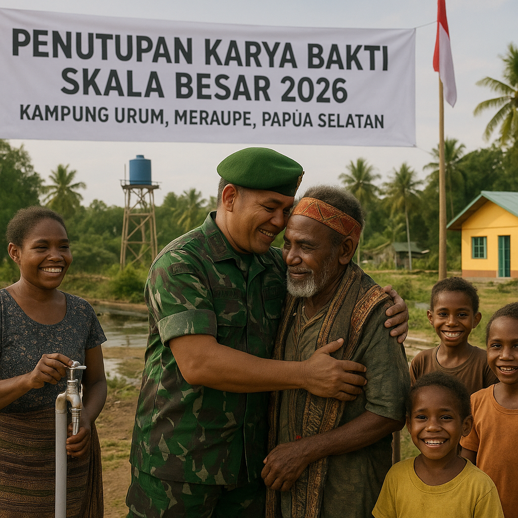 Karya Bakti Skala Besar 2026 Ditutup, TNI AD Dorong Pemda Rawat Hasil Pembangunan