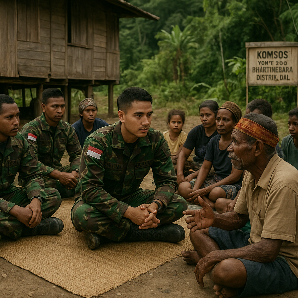 Prajurit Yonif 200/Bhakti Negara Sapa Warga Distrik Dal, Dengarkan Keluhan dan Aspirasi dengan Hati