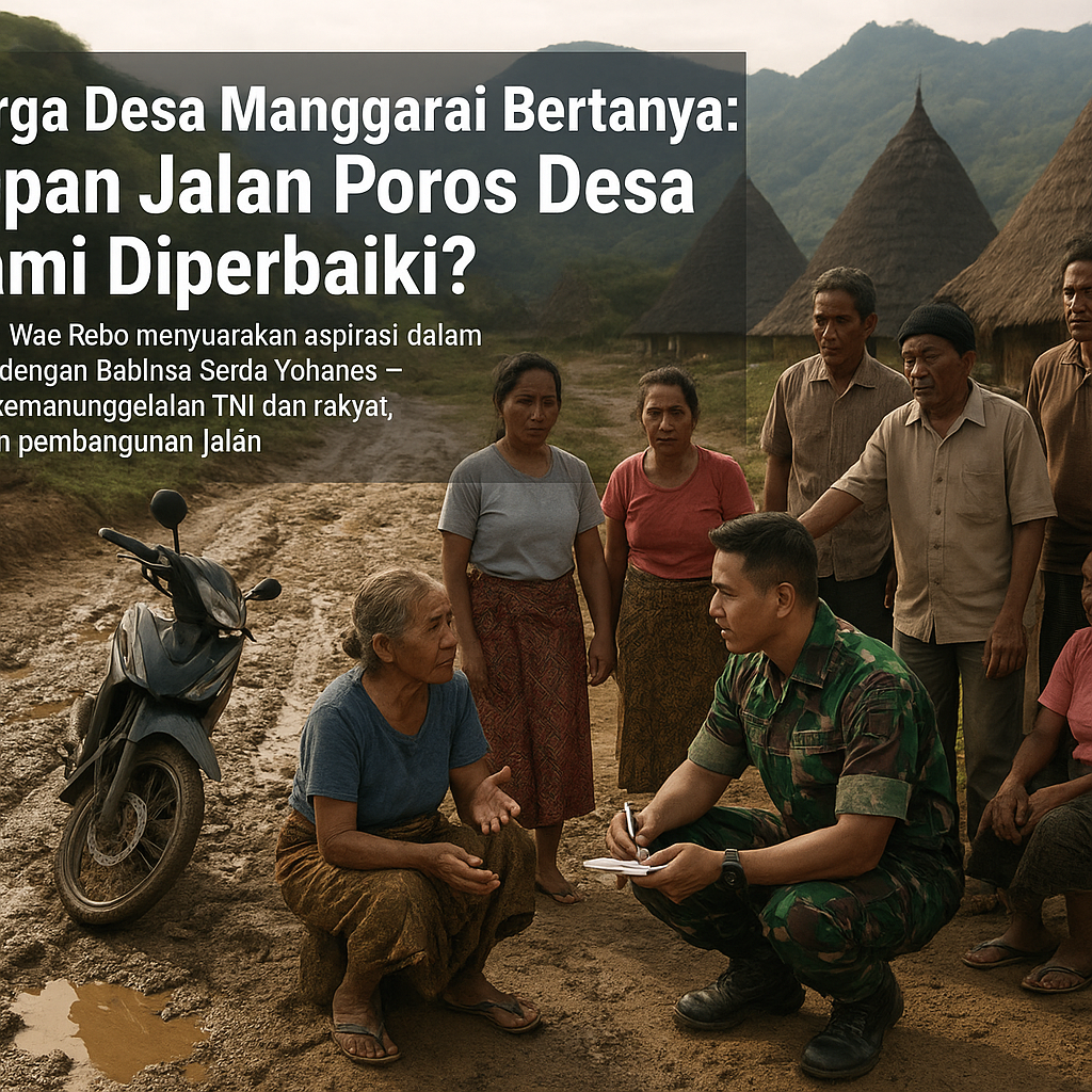 Warga Desa Manggarai Bertanya: Kapan Jalan Poros Desa Kami Diperbaiki?