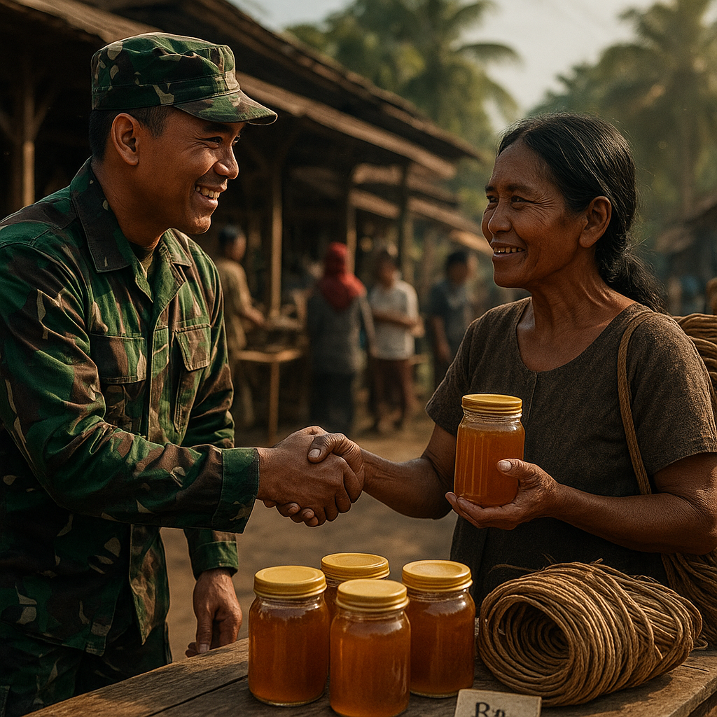 Dari Hutan ke Pasar: TNI Bantu Warga Suku Dalam Jambi Pasarkan Hasil Bumi