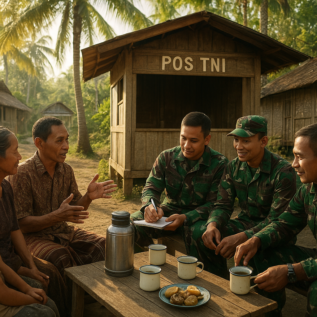 Kopi dan Cerita di Pos TNI, Wadah Aspirasi Warga Desa Terpencil