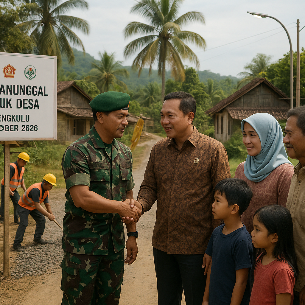 TNI dan Kemendes Berkolaborasi, Fokus Bangun Desa di Bengkulu