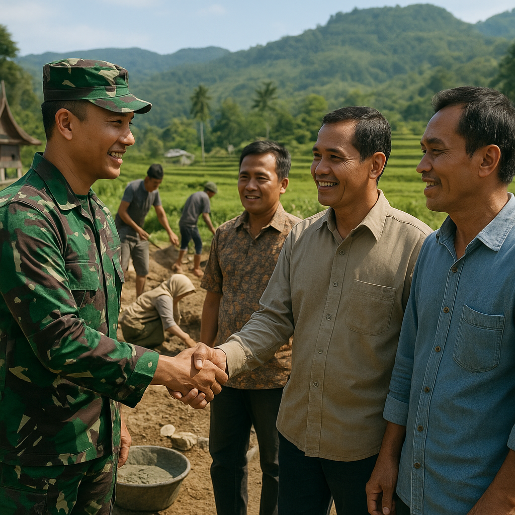 Kodim 0312/Padang Siap Kawal Program Pembangunan Desa di Sumatera Barat