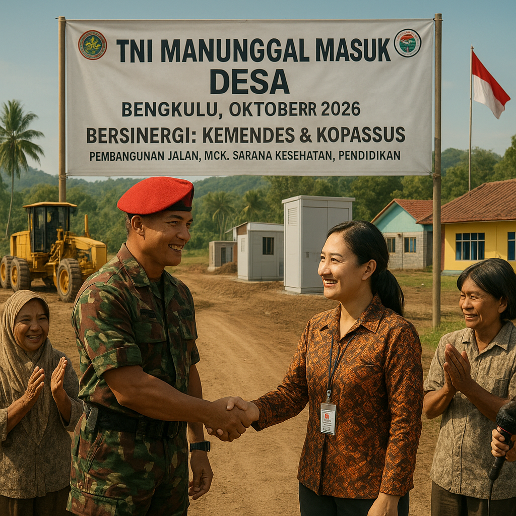 Kemendes Gandeng Kopassus Bangun Desa di Bengkulu: Program 'TNI Manunggal Masuk Desa' Target Dimulai Oktober 2026