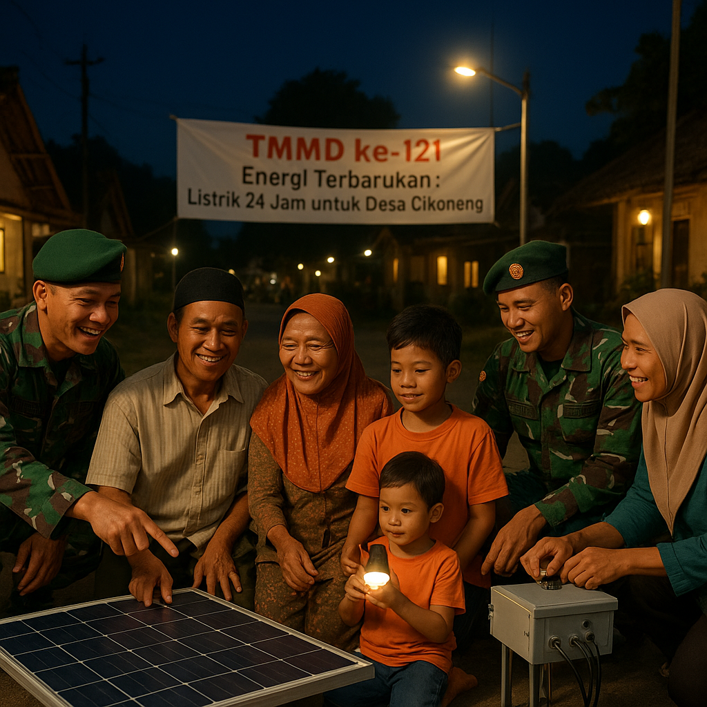 Kilas Pelosok: Desa Cikoneng di Banten Barat Kini Punya Listrik 24 Jam Berkat TNI