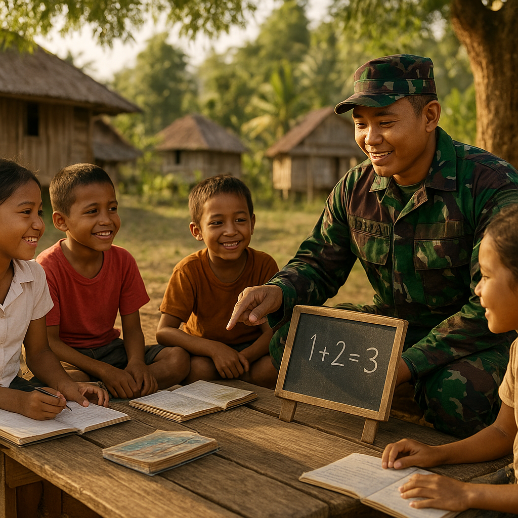 Praka Budi, Prajurit yang Jadi Guru Dadakan bagi Anak-anak Pelosok Halmahera
