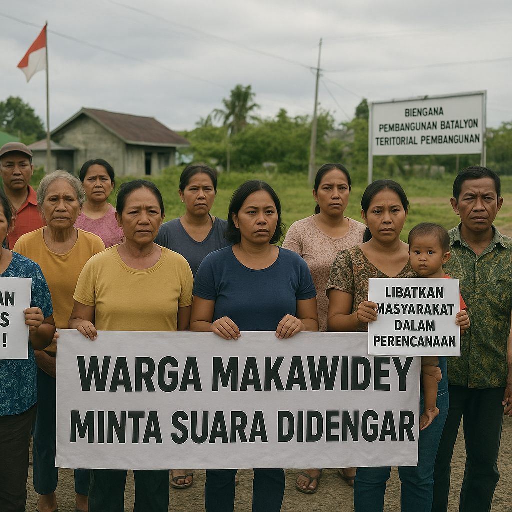 Warga Makawidey Minta Suara Didengar Soal Rencana Pembangunan Batalyon