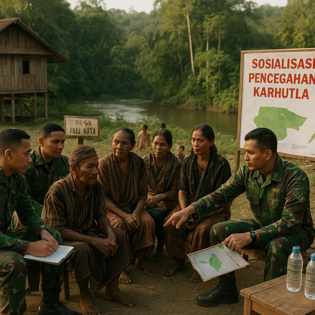 Mabes TNI Sosialisasi Cegah Karhutla di Kapuas Hulu, Dengarkan Aspirasi Warga Adat