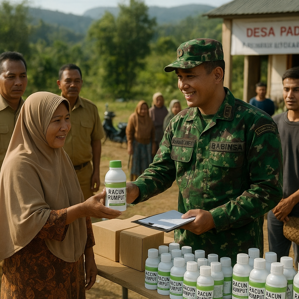 273 KK Dapat Dukungan, Babinsa Terangun Kawal Penyaluran Bantuan