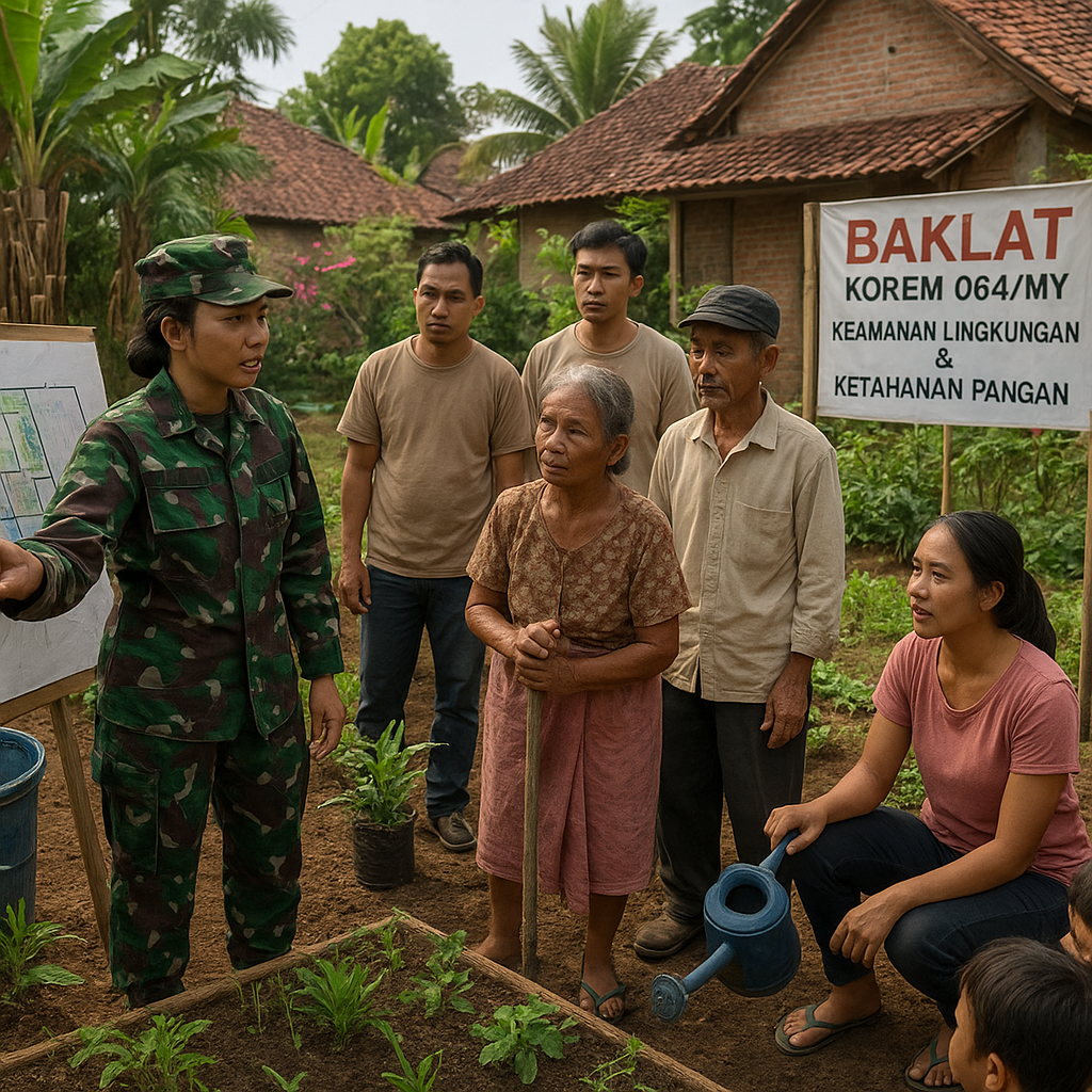 Korem 064/MY Gelar Baklat, Bekali Warga Desa Jaga Keamanan dan Ketahanan Pangan