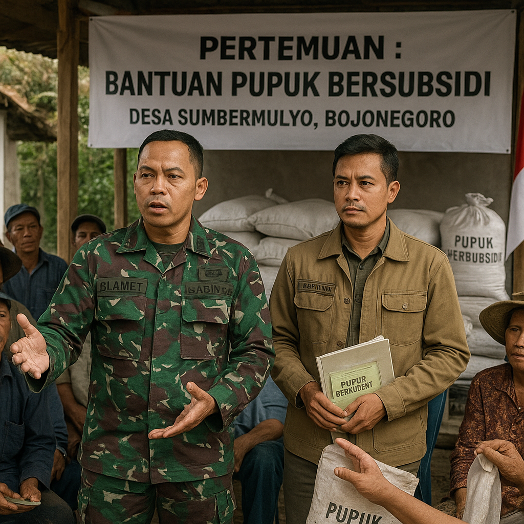 Petani Desa Sumbermulyo Tanya soal Bantuan Pupuk, Babinsa Beri Penjelasan