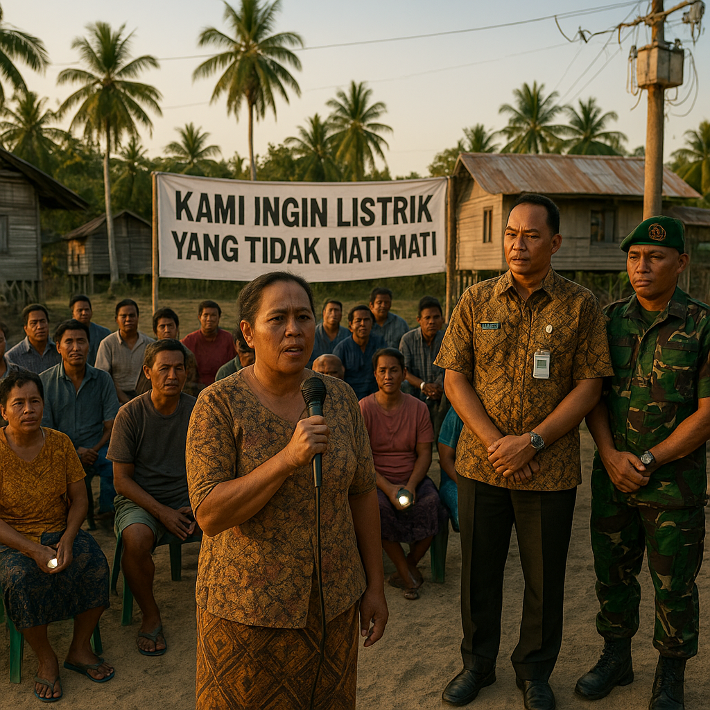 "Kami Ingin Listrik yang Tidak Mati-mati," Aspirasi Warga Pulau Kecil di Maluku ke Bupati dan Dandim
