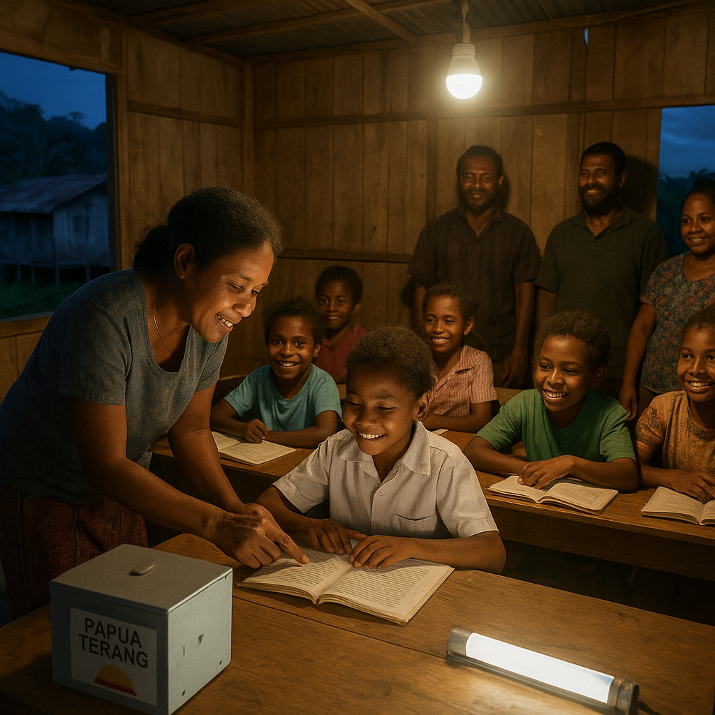 Lampu Harapan Menyala di Waris, Dampingi Senyum Anak-Anak Belajar