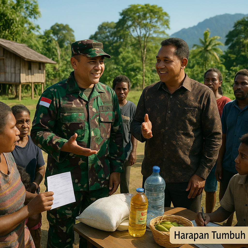 Harapan Tumbuh di Ugimba: Panglima TNI dan Bupati Buka Dialog di Pedalaman Papua
