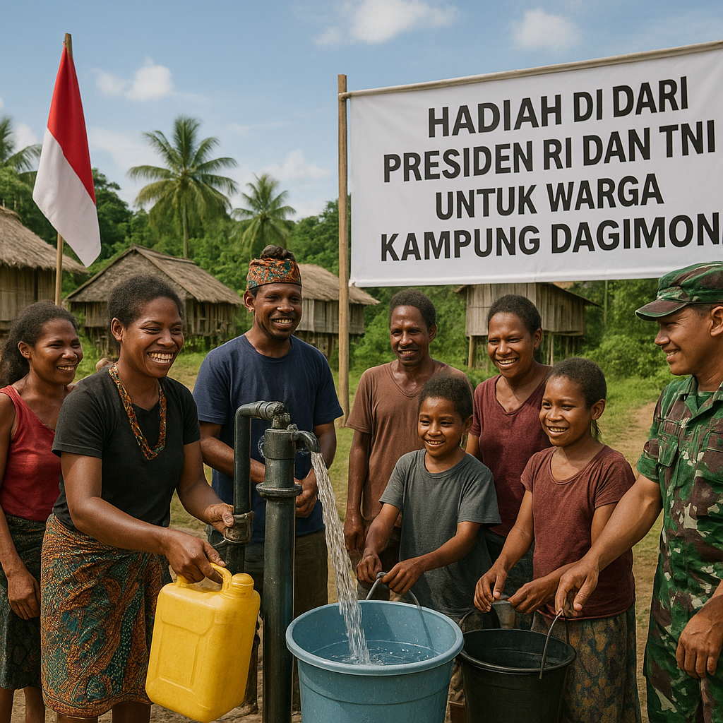 Sumur Bor Penuh Berkah: Hadiah dari Presiden dan TNI untuk Warga Kampung Dagimon