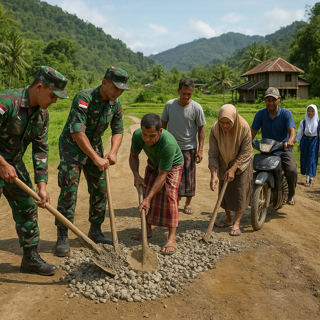 TNI AD Bantu Perbaiki Jalan Rusak di Pelosok Aceh, Warga: "Akhirnya Mobil Bisa Lewat"