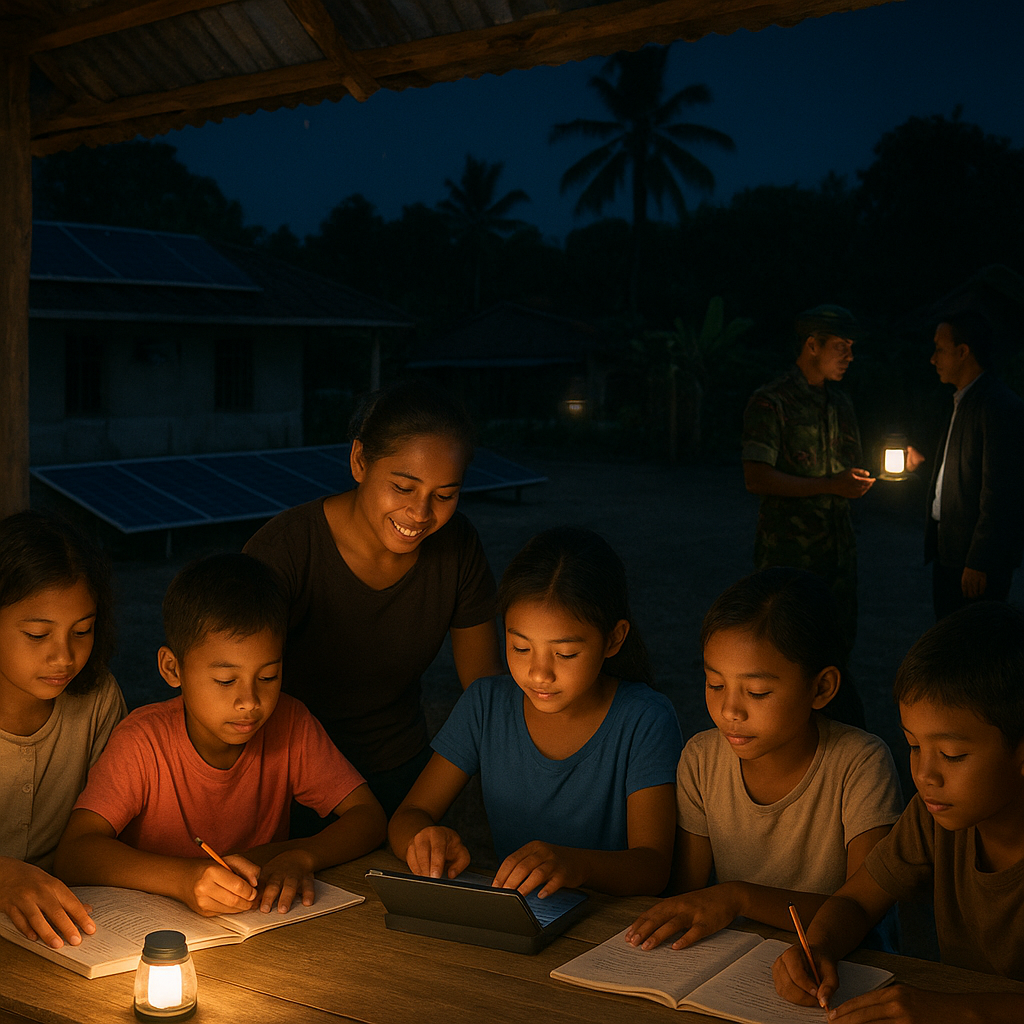 Kilas Pelosok: Panel Surya Menerangi Desa Walo di NTT, Anak-Anak Kini Bisa Belajar Malam