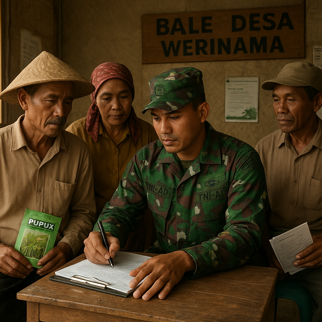 Warga Desa di Seram Bagian Timur Keluhkan Harga Pupuk Mahal, Babinsa Catat Aspirasi