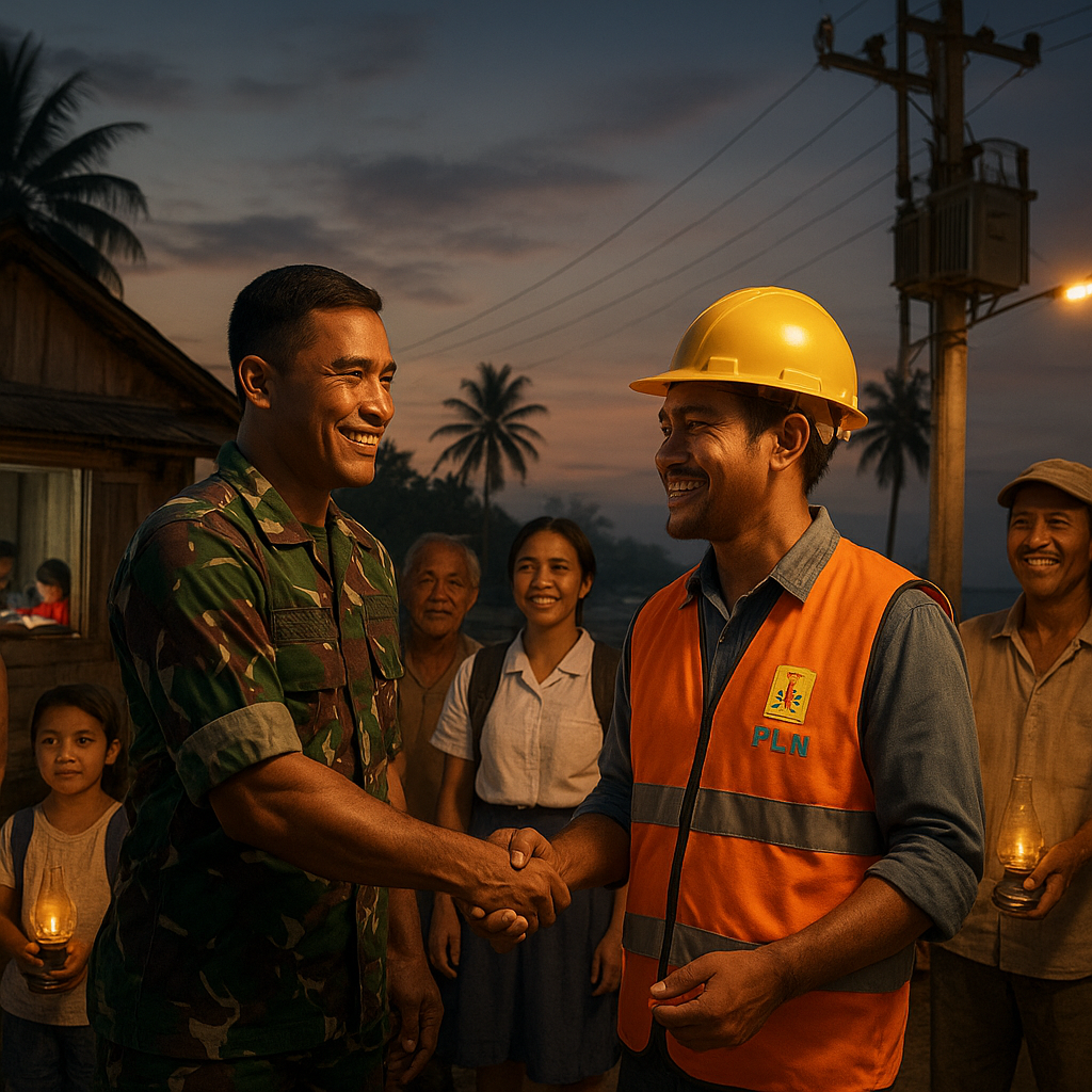 Setelah Bertahun-tahun Gelap, Desa Ujung Genteng Kini Terang Benderang Berkat Program Teritorial