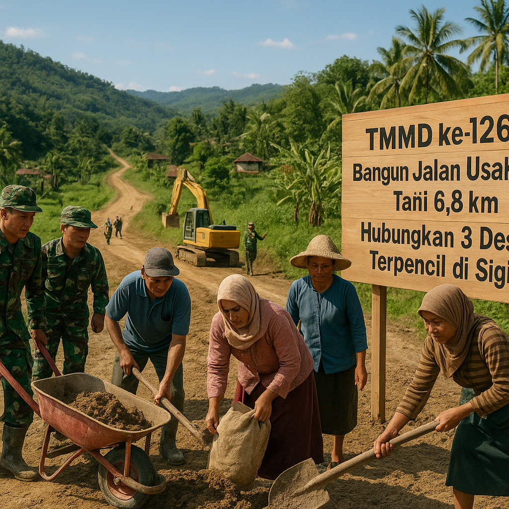 TMMD ke-126 Bangun Jalan Usaha Tani, Hubungkan 3 Desa Terpencil di Sigi