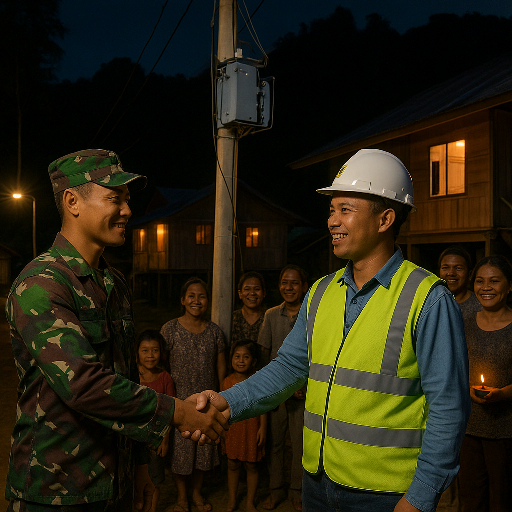Listrik Masuk Desa di Perbatasan Kalimantan, Warga Tak Lagi Pakai Pelita
