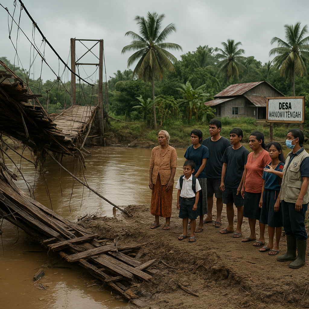 Pertanyaan Warga Sulawesi Tenggara: Kapan Jembatan Penghubung Dua Desa Diperbaiki?